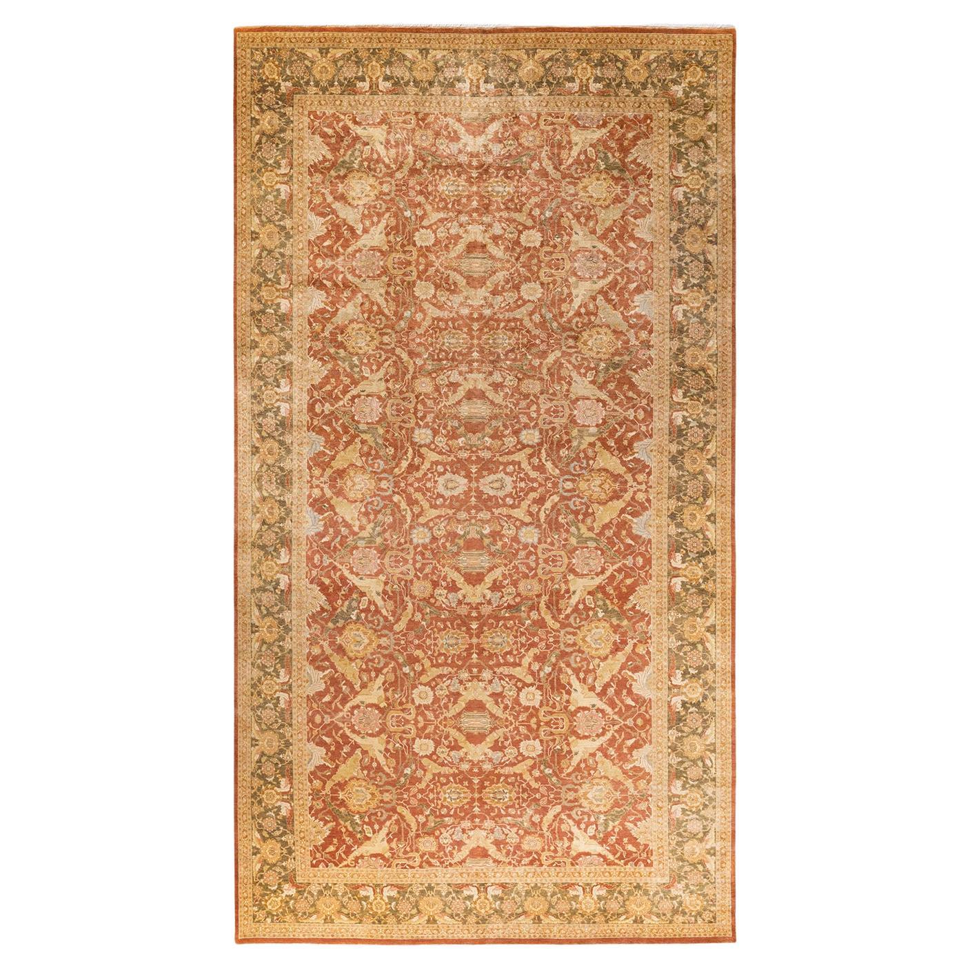 One-of-a-kind Hand Knotted Wool Mogul Brown Area Rug