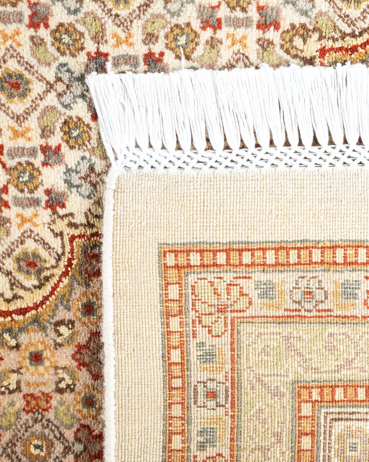 XXI secolo e contemporaneo Tappeto unico in lana annodata a mano Mogul Green Area Rugs in vendita