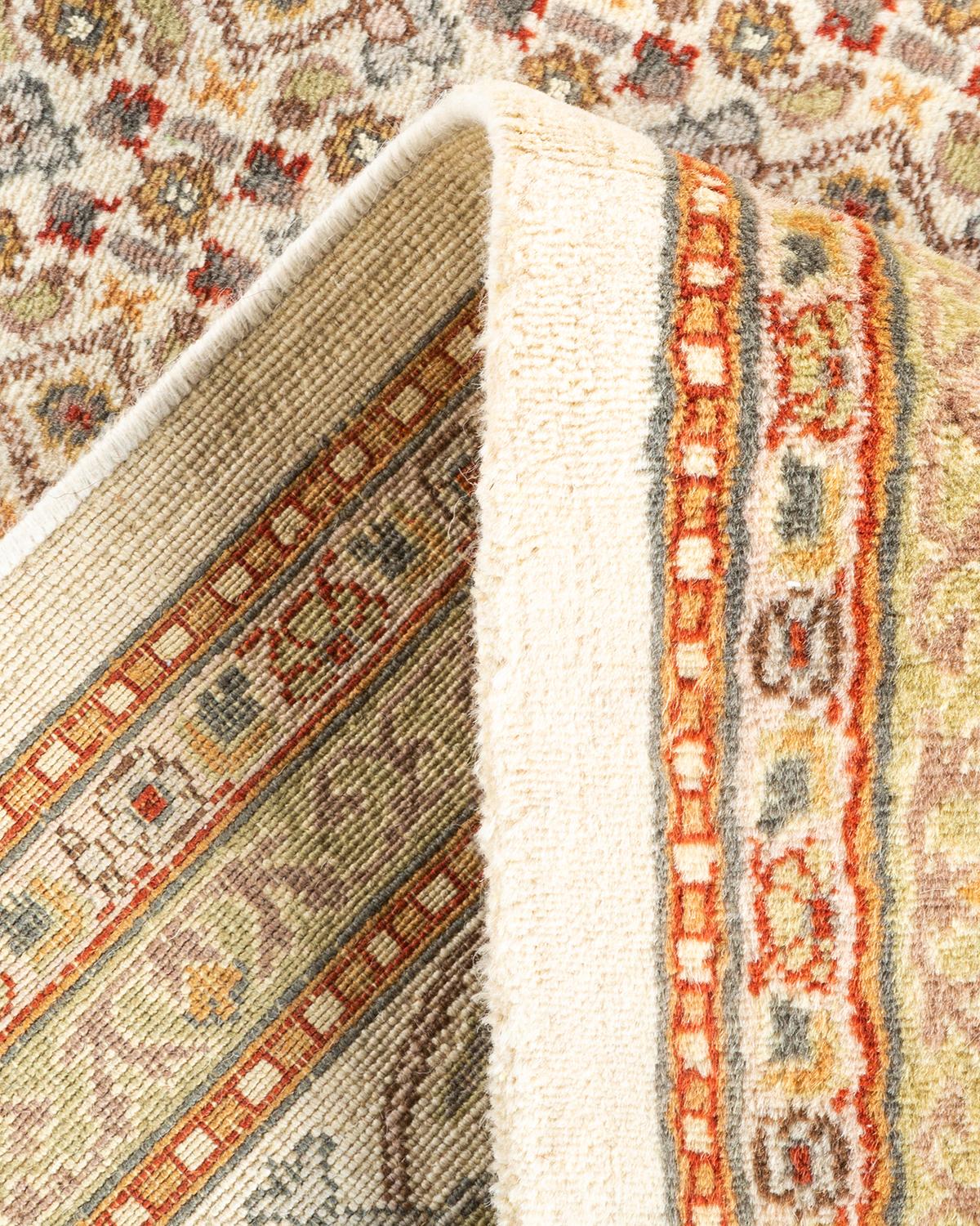 Lana Tappeto unico in lana annodata a mano Mogul Green Area Rugs in vendita