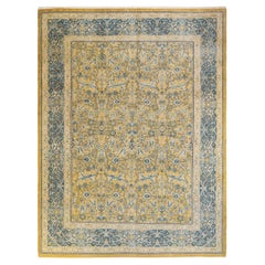 One-of-a-kind Hand Knotted Wool Mogul Green Area Rug