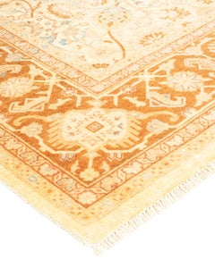 One-of-a-kind Hand Knotted Wool Mogul Ivory Area Rug