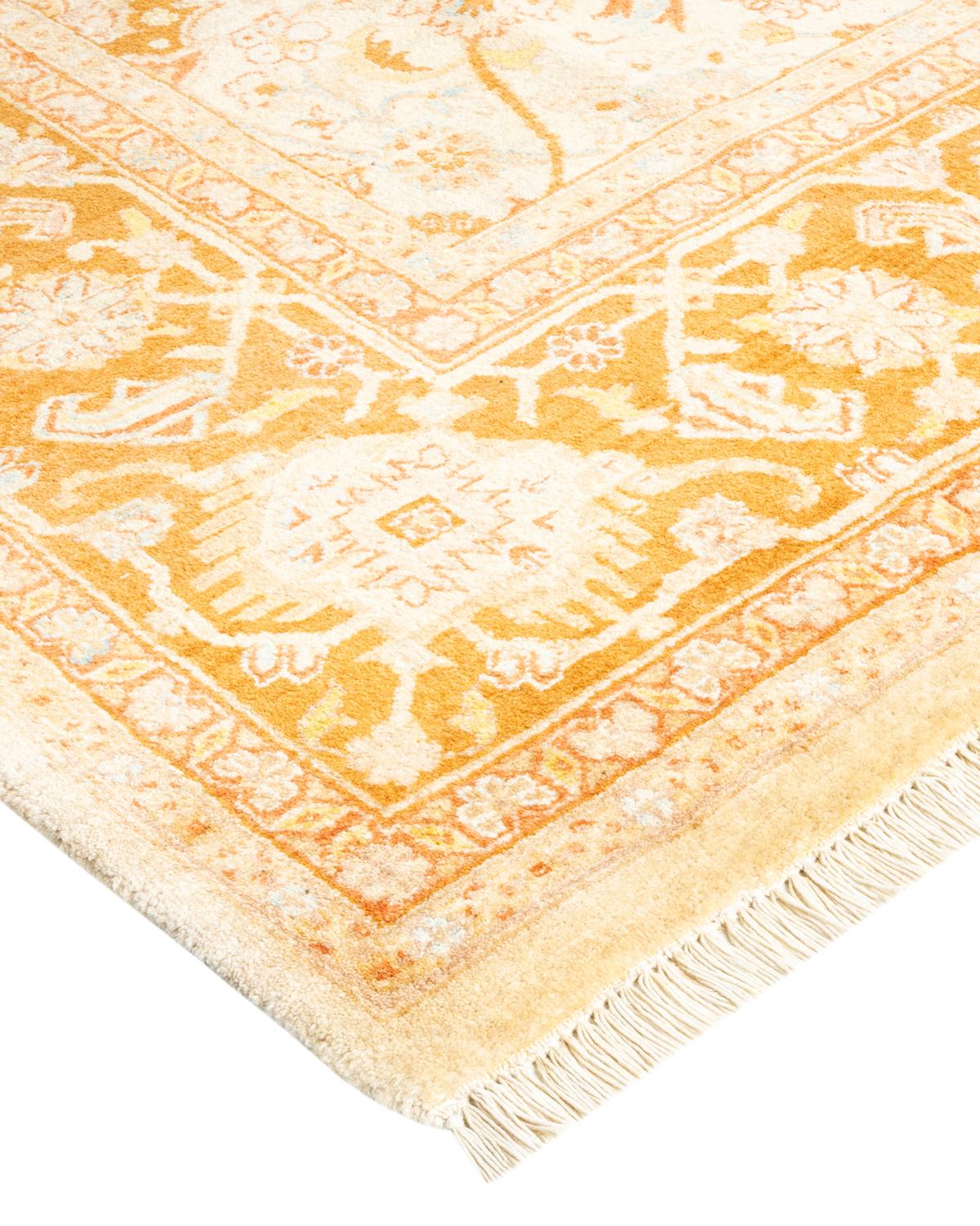 With understated palettes and allover designs, the rugs in the Mogul Collection will bring timeless sophistication to any room. Influenced by a spectrum of Turkish, Indian, and Persian designs, the artisans who handweave these wool rugs imbue