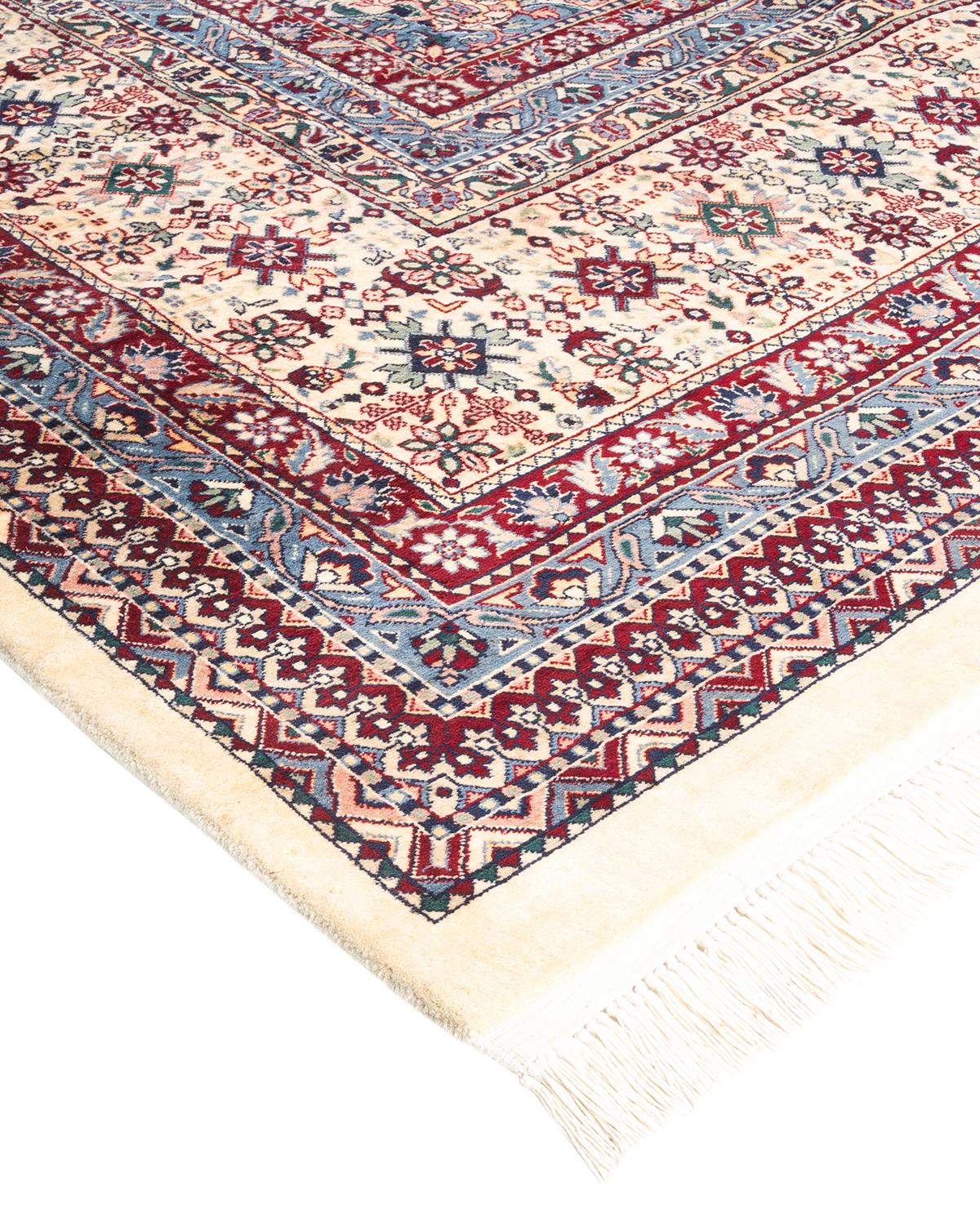 With understated palettes and allover designs, the rugs in the Mogul Collection will bring timeless sophistication to any room. Influenced by a spectrum of Turkish, Indian, and Persian designs, the artisans who handweave these wool rugs imbue