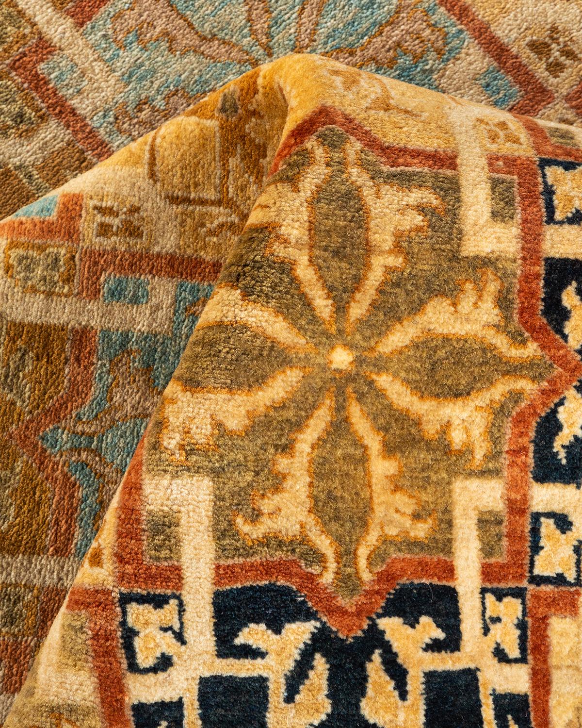 Tapis unique en son genre en laine nouée à la main Mogul Ivory en vente 1