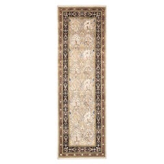 One-of-a-Kind Hand Knotted Wool Mogul Ivory Area Rug