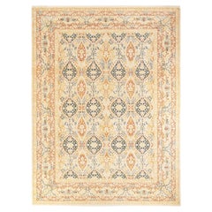 One-of-a-kind Hand Knotted Wool Mogul Ivory Area Rug