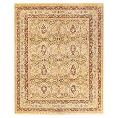 One-of-a-kind Hand Knotted Wool Mogul Ivory Area Rug