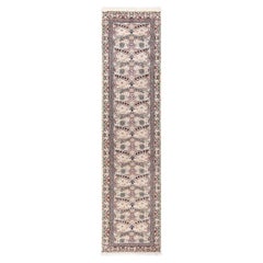 One-of-a-kind Hand Knotted Wool Mogul Ivory Area Rug