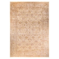 One-of-a-kind Hand Knotted Wool Mogul Ivory Area Rug