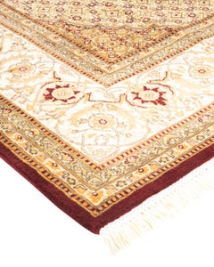 One-of-a-kind Hand Knotted Wool Mogul Orange Area Rug
