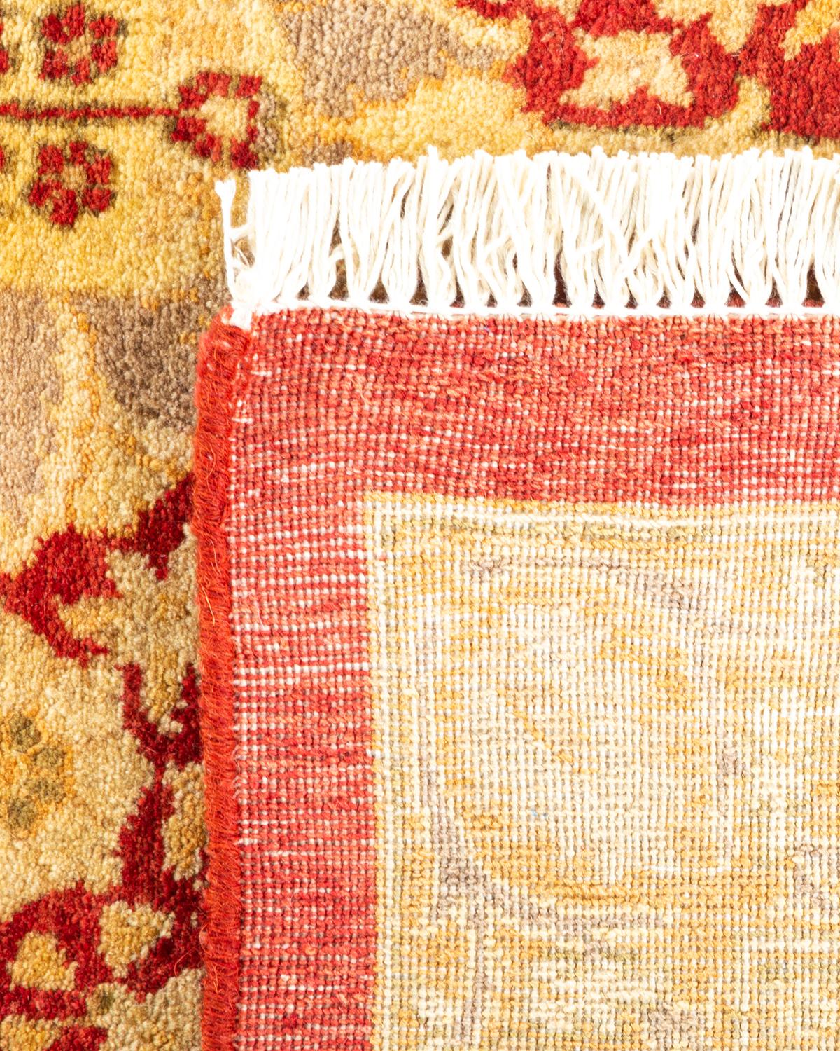 Handgeknüpfter Wollteppich Mogul Orange als Einzelstück (21. Jahrhundert und zeitgenössisch) im Angebot