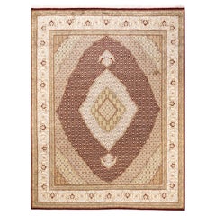 One-of-a-kind Hand Knotted Wool Mogul Orange Area Rug
