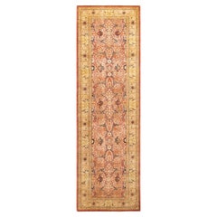 One-of-a-kind Hand Knotted Wool Mogul Orange Area Rug