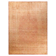 One-of-a-kind Hand Knotted Wool Mogul Orange Area Rug