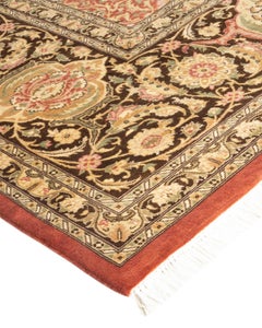 One-of-a-kind Hand Knotted Wool Mogul Pink Area Rug