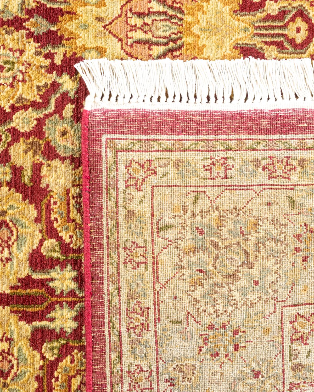 Contemporary One-of-a-kind Hand Knotted Wool Mogul Purple Area Rug For Sale