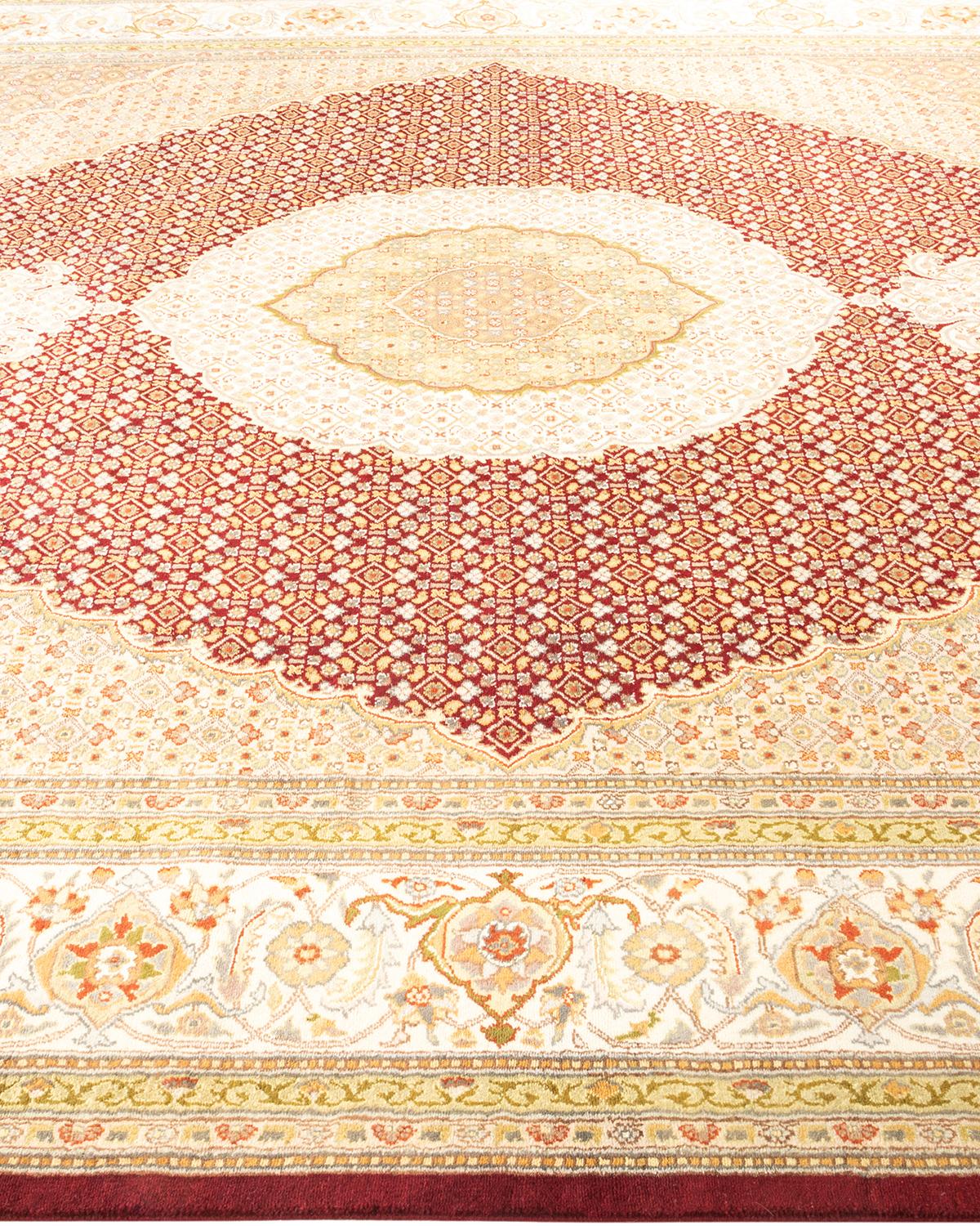 Handgeknüpfter Wollteppich Mogul Red Area Rug als Unikat im Zustand „Neu“ im Angebot in Norwalk, CT