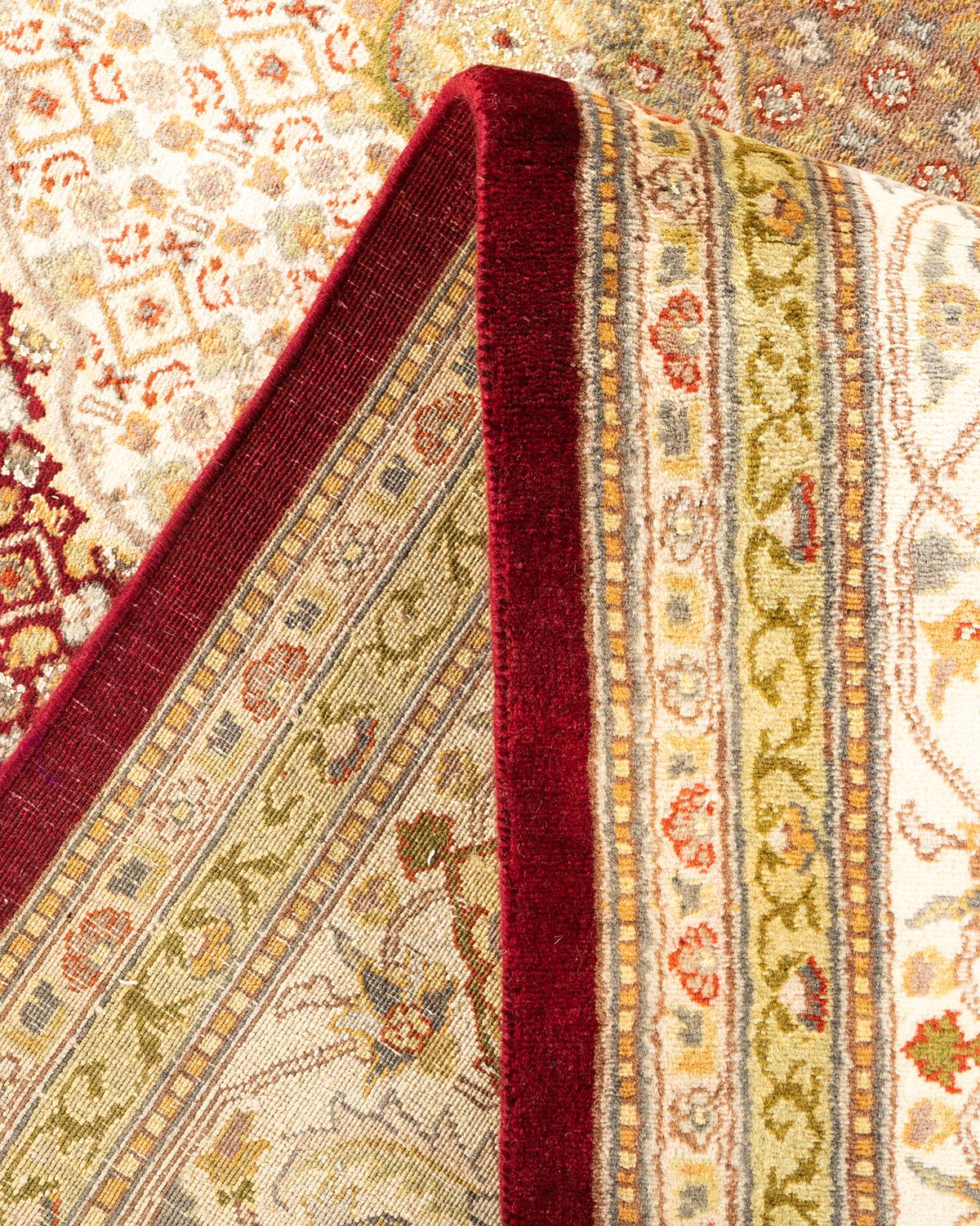 Handgeknüpfter Wollteppich Mogul Red Area Rug als Unikat (Wolle) im Angebot