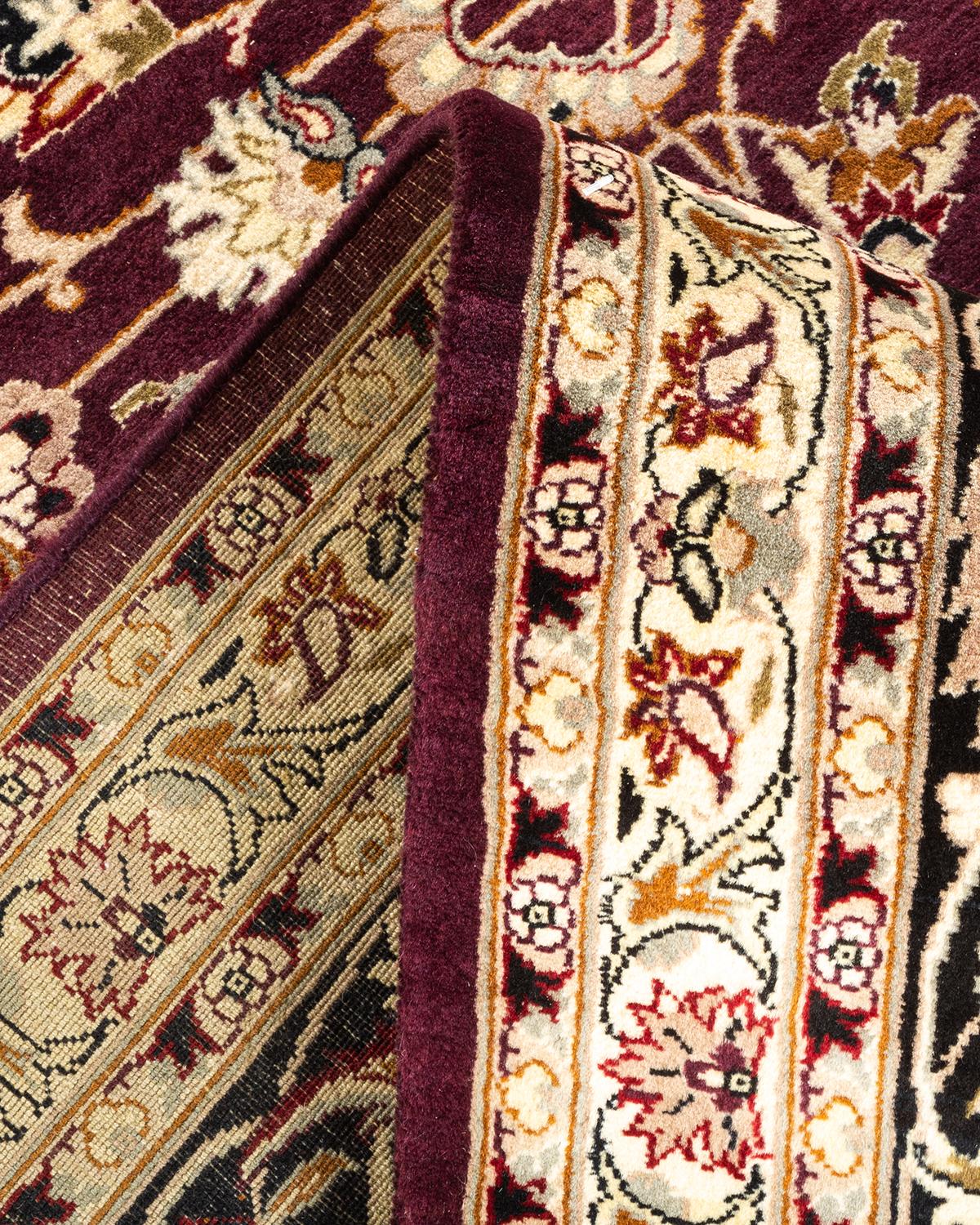 One-of-a-kind Hand Knotted Wool Mogul Red Area Rug For Sale 1