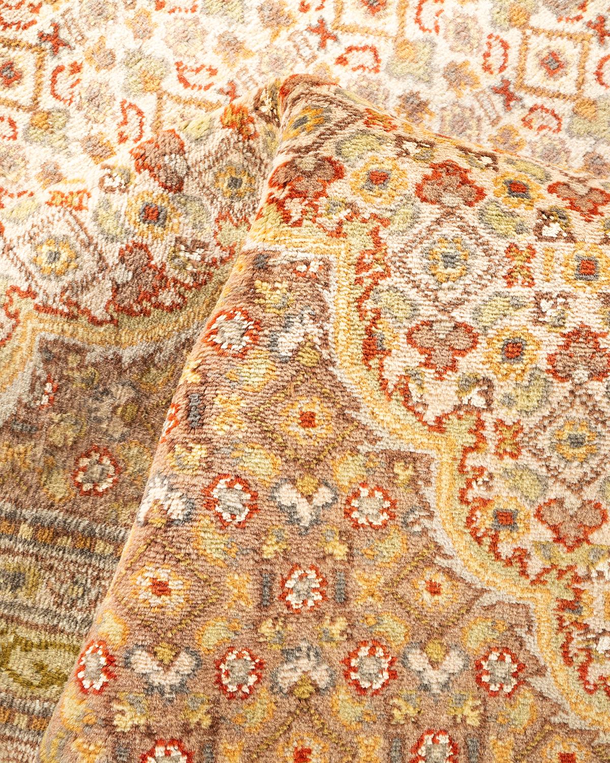 Handgeknüpfter Wollteppich Mogul Red Area Rug als Unikat im Angebot 1
