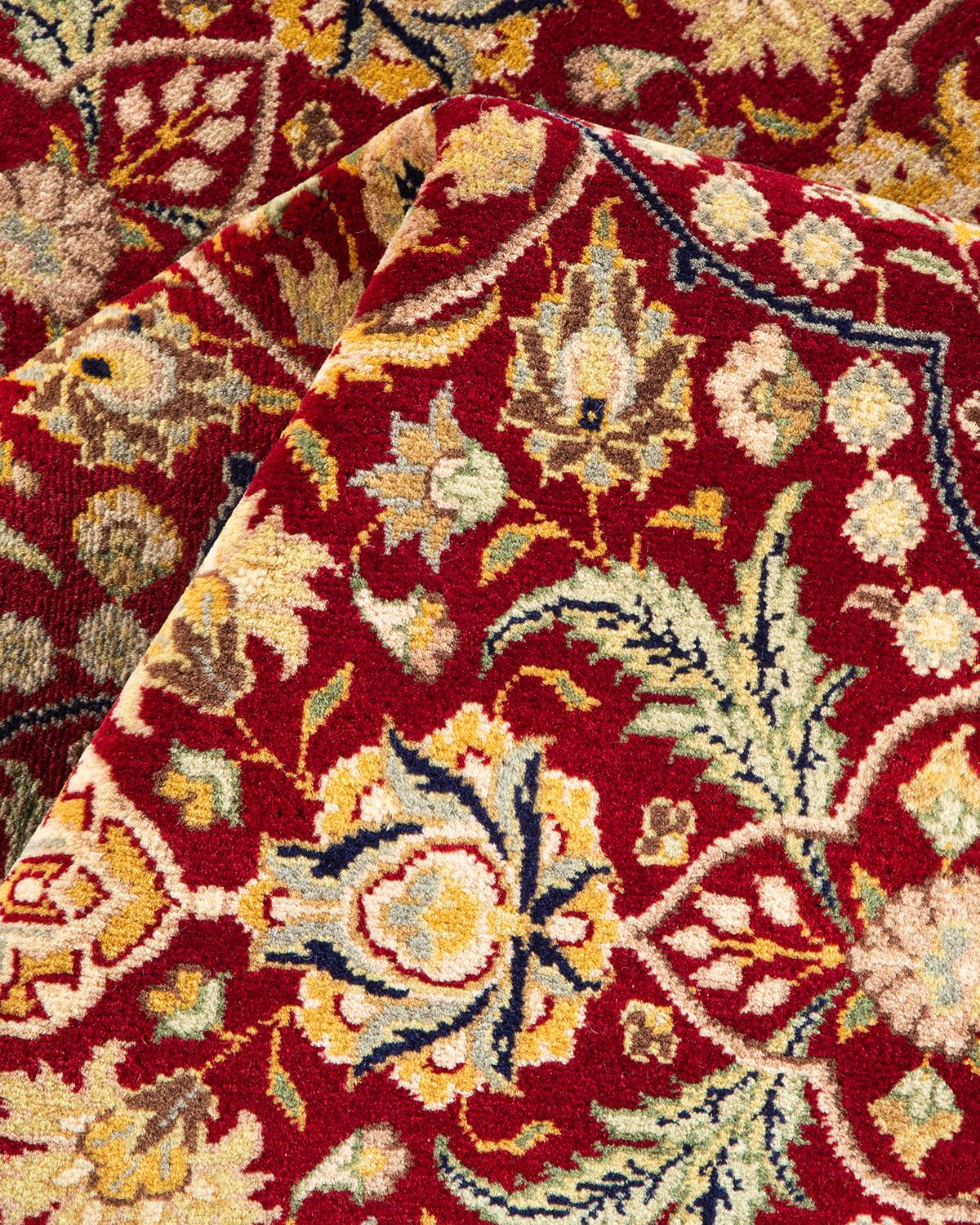 Handgeknüpfter Mogul-Teppich aus roter Wolle, Unikat im Angebot 2