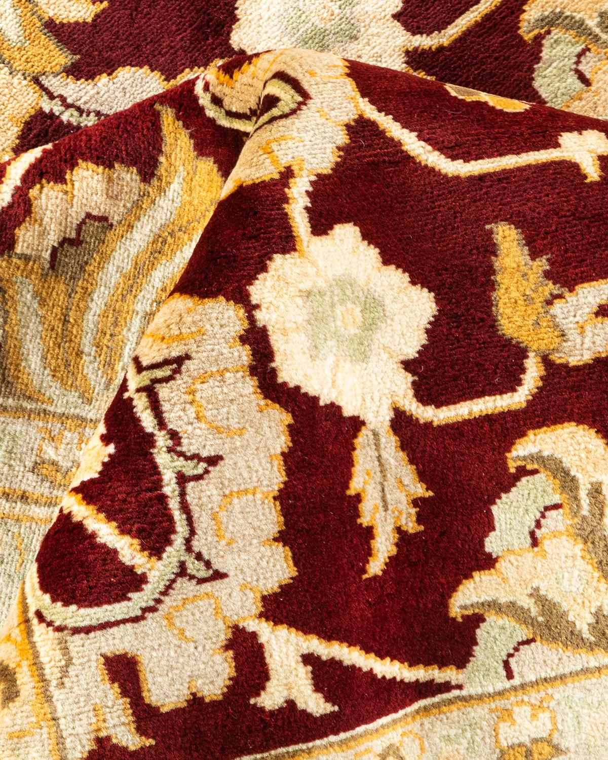 Handgeknüpfter Mogul-Teppich aus roter Wolle, Unikat im Angebot 2