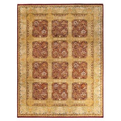 One-of-a-kind Hand Knotted Wool Mogul Red Area Rug