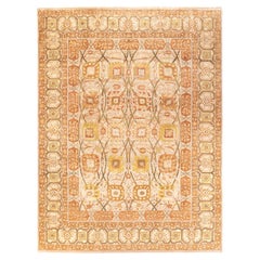 One-of-a-kind Hand Knotted Wool Mogul Yellow Area Rug