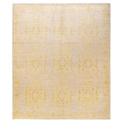 One-of-a-kind Hand Knotted Wool Oushak Ivory Area Rug