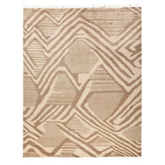 One-of-a-kind Hand Knotted Wool Pak Moroccan Ivory Area Rug