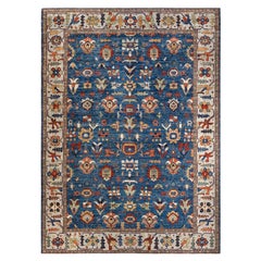One-of-a-kind Hand Knotted Wool Serapi Blur Area Rug