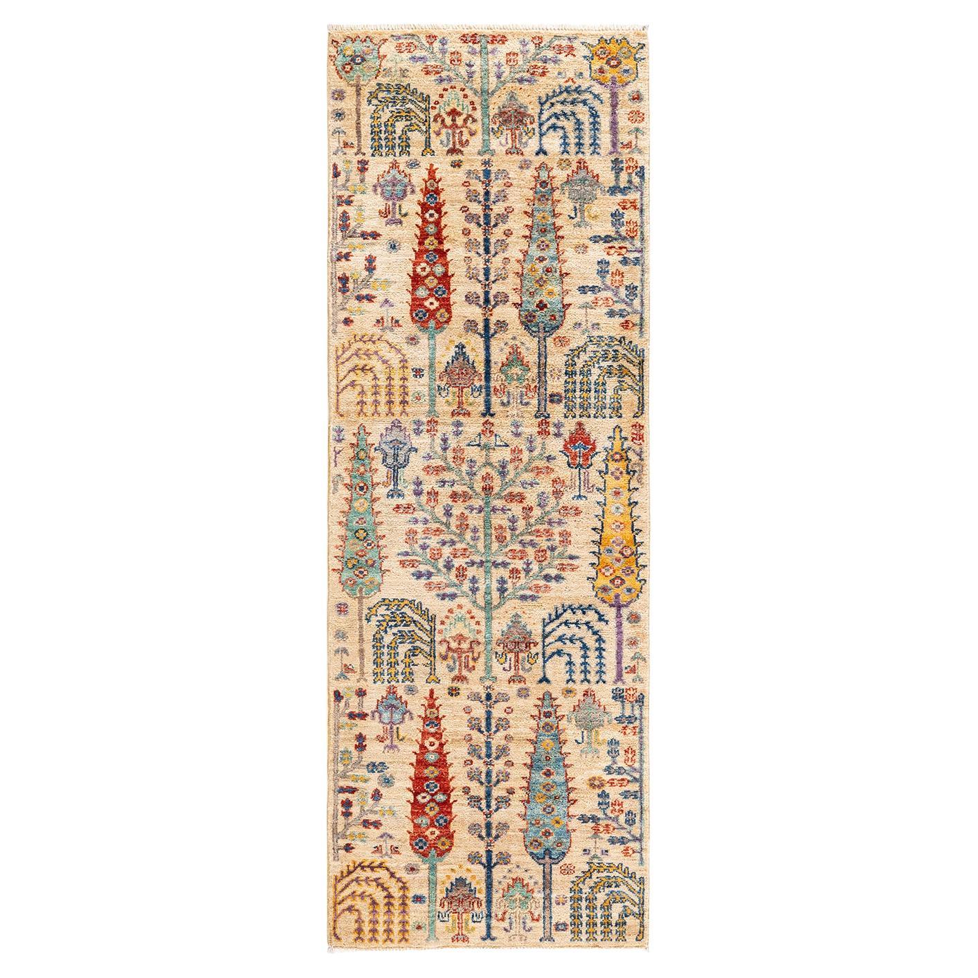 Oneofakind Hand Knotted Wool Serapi Ivory Area Rug For Sale at 1stDibs