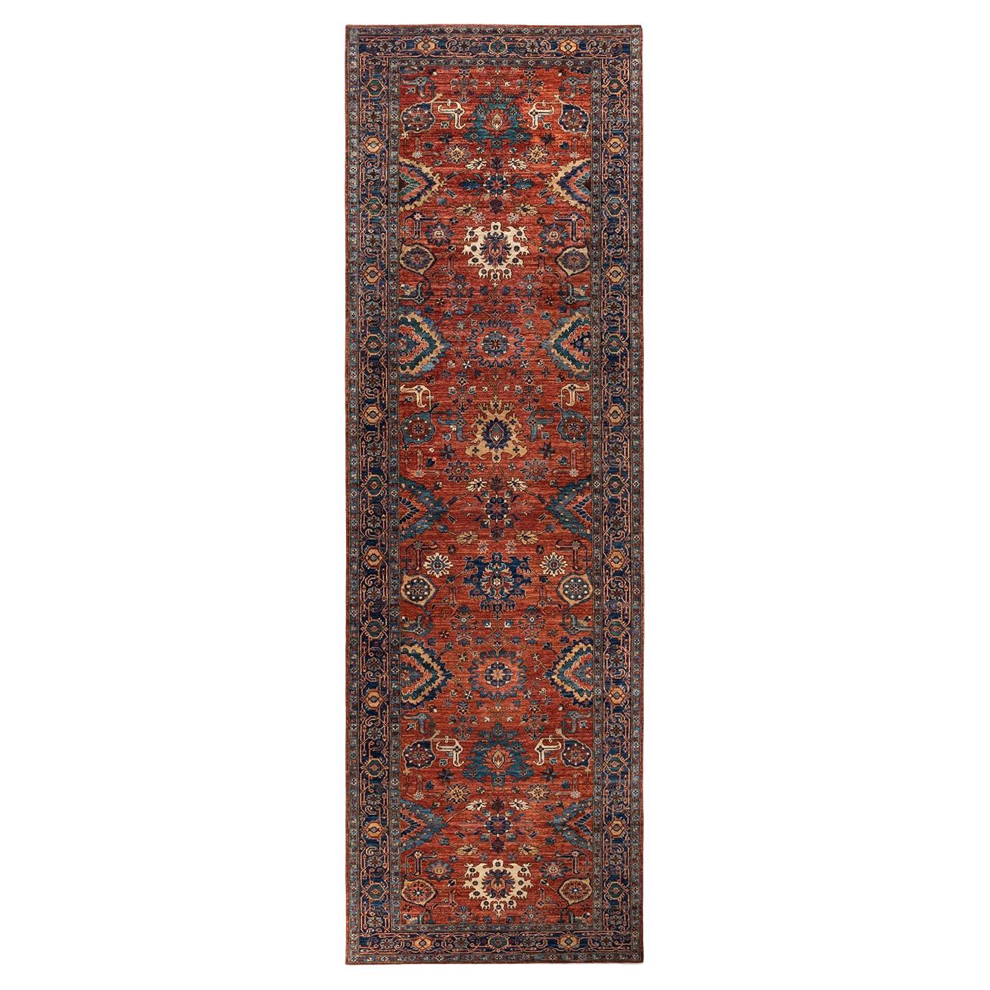 Oneofakind Hand Knotted Wool Serapi Orange Area Rug For Sale at 1stDibs