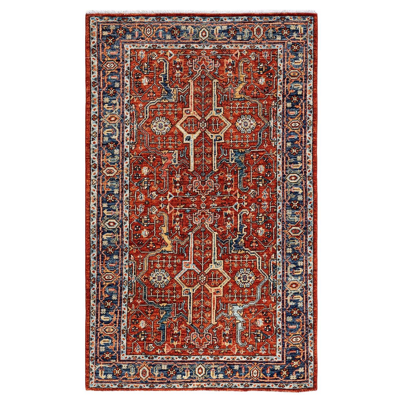 Oneofakind Hand Knotted Wool Serapi Orange Area Rug For Sale at 1stDibs