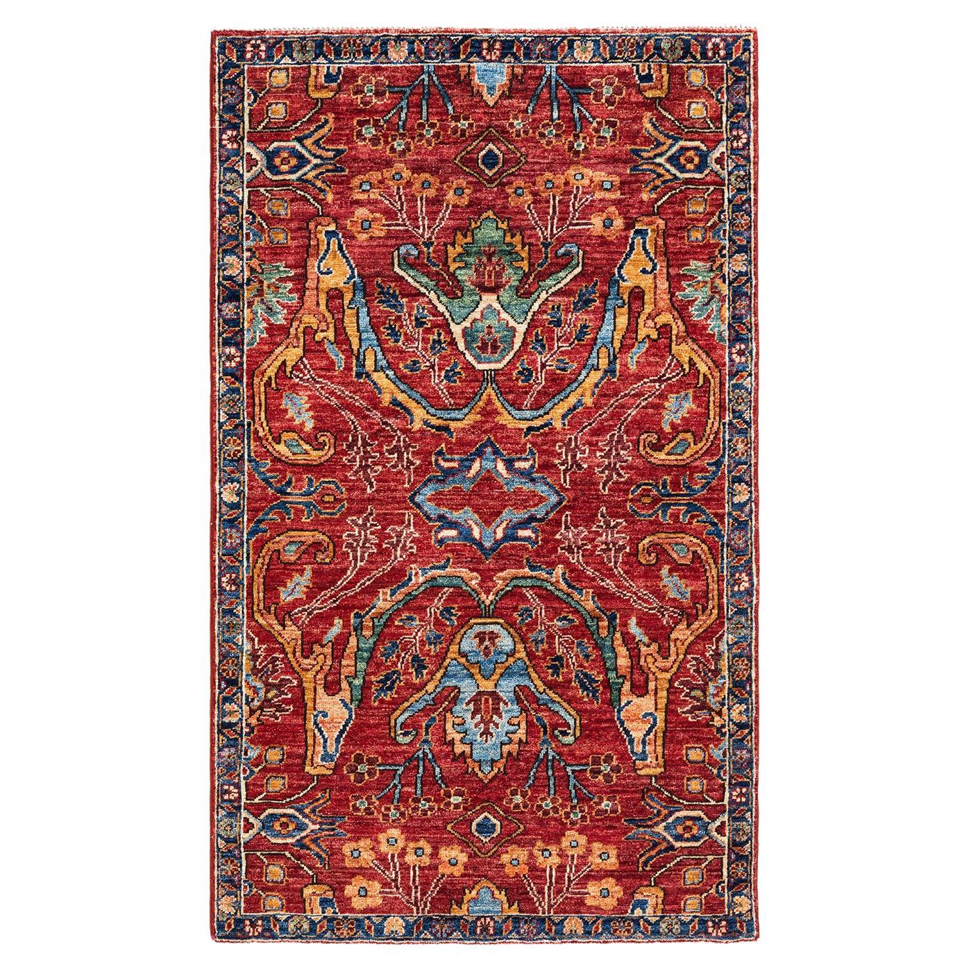 Oneofakind Hand Knotted Wool Serapi Orange Area Rug For Sale at 1stDibs