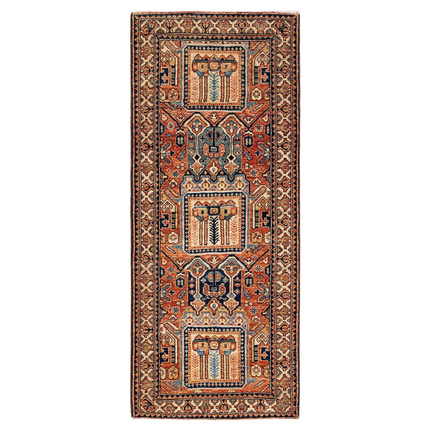 Oneofakind Hand Knotted Wool Serapi Orange Area Rug For Sale at 1stDibs