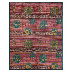 One-of-a-kind Hand Knotted Wool Suzani Green Area Rug
