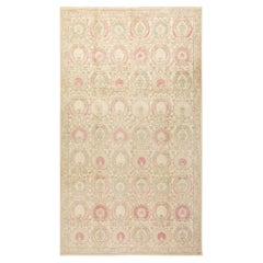 One-of-a-Kind Hand Knotted Wool Suzani Ivory Area Rug