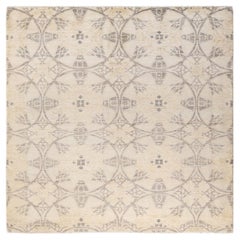 One-of-a-kind Hand Knotted Wool Suzani Ivory Area Rug