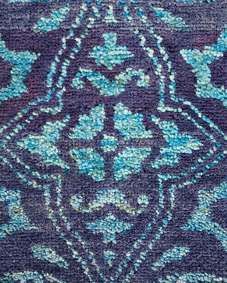 Oneofakind Hand Knotted Wool Suzani Purple Area Rug For Sale at 1stDibs