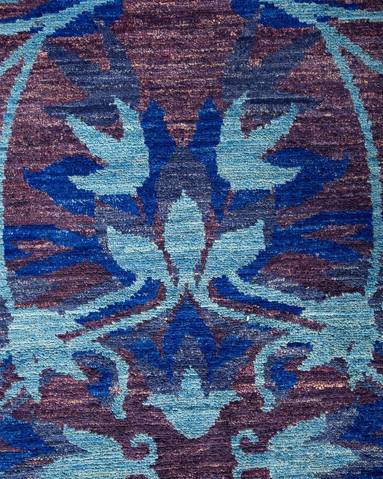 Oneofakind Hand Knotted Wool Suzani Purple Area Rug For Sale at 1stDibs