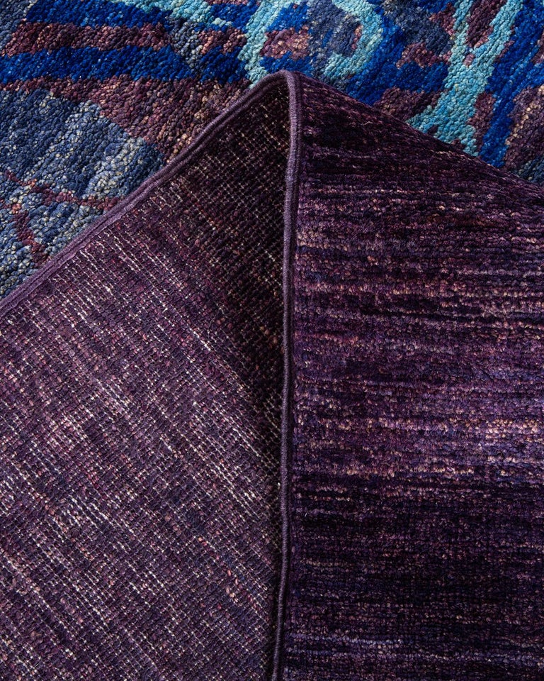Oneofakind Hand Knotted Wool Suzani Purple Area Rug For Sale at 1stDibs