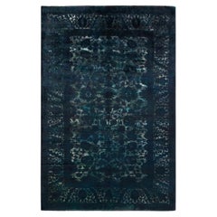 One-of-a-kind Hand Knotted Wool Transitional Purple Area Rug