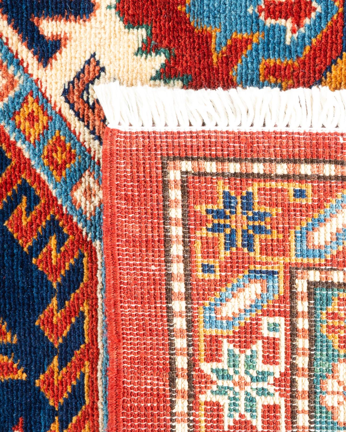 XXIe siècle et contemporain Tapis unique en son genre en laine bleue tribale nouée à la main en vente