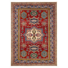 One-of-a-kind Hand Knotted Wool Tribal Ivory Area Rug