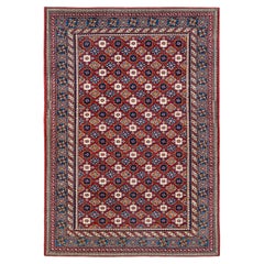 One-of-a-kind Hand Knotted Wool Tribal Orange Area Rug