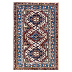 One-of-a-kind Hand Knotted Wool Tribal Orange Area Rug