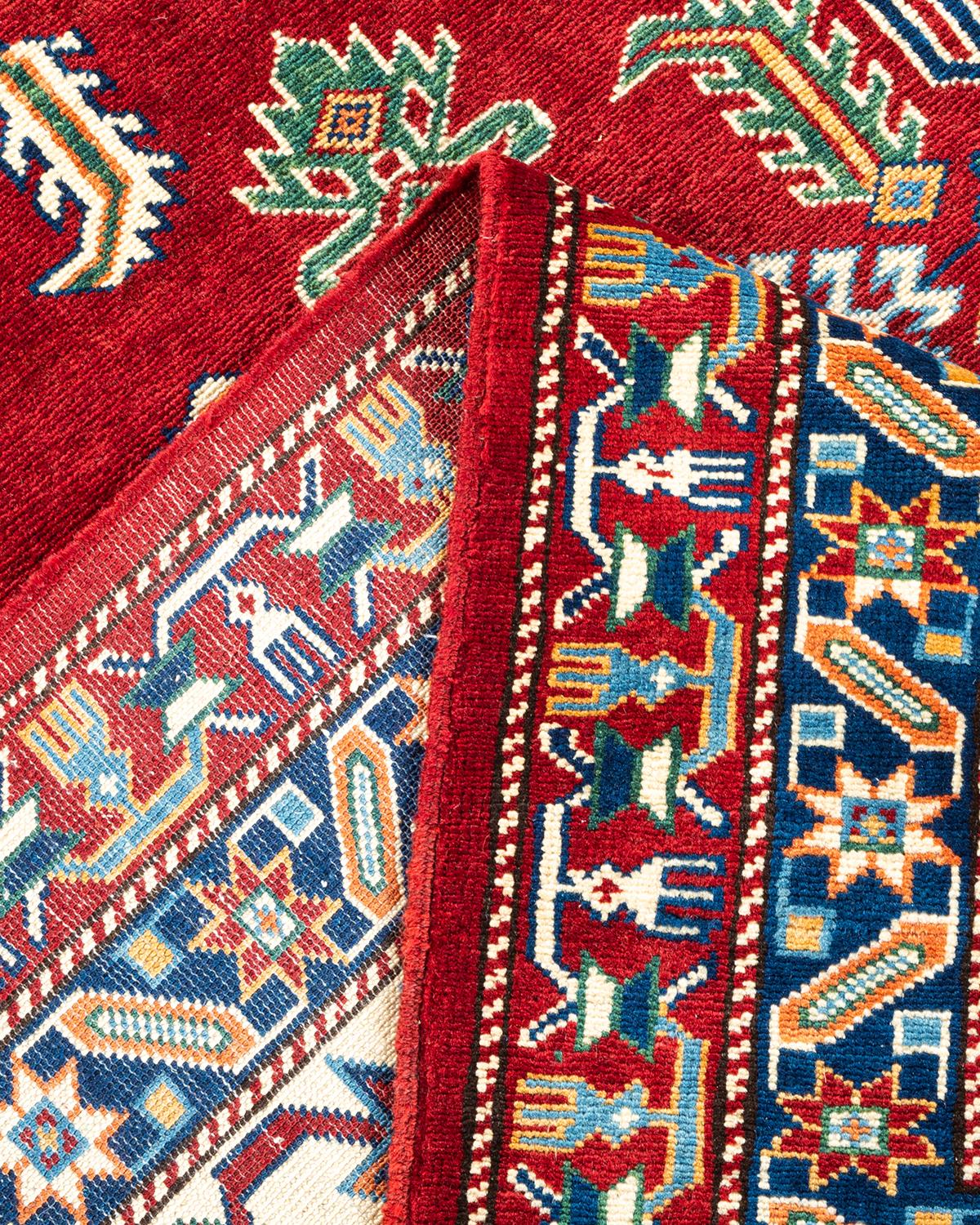 One-of-a-kind Hand Knotted Wool Tribal Red Area Rug 1