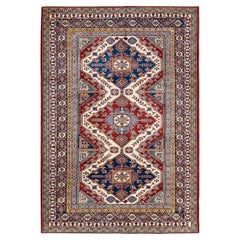 One-of-a-kind Hand Knotted Wool Tribal Red  Area Rug