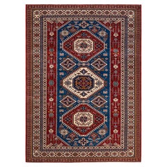 One-of-a-kind Hand Knotted Wool Tribal Red Area Rug